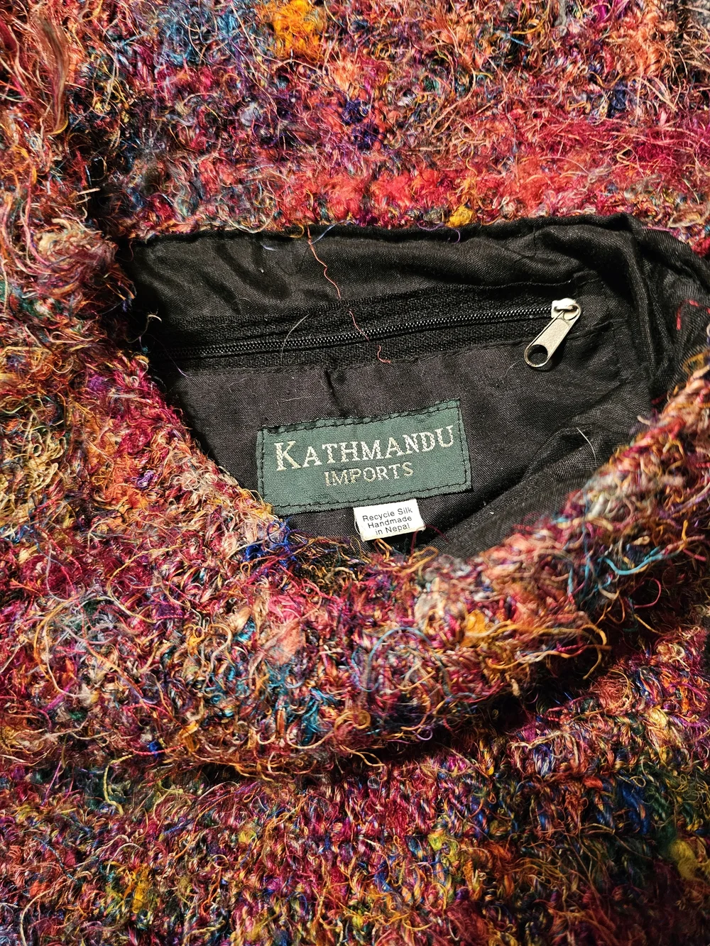Colorful Multicolor Handwoven Fringe Shoulder Bag